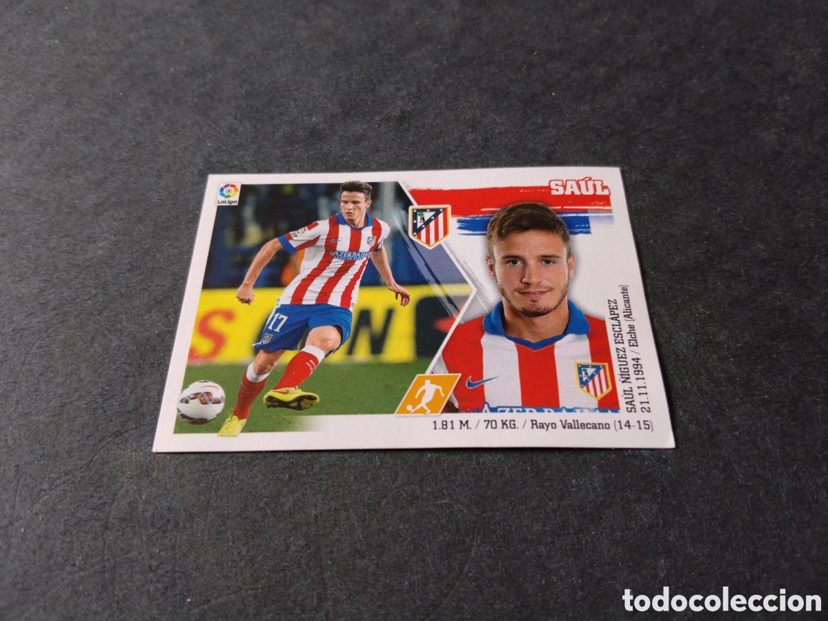 Cromos de f&uacute;tbol: Cromo futbol 2015-16 Sa&uacute;l, Atl&eacute;tico de Madrid