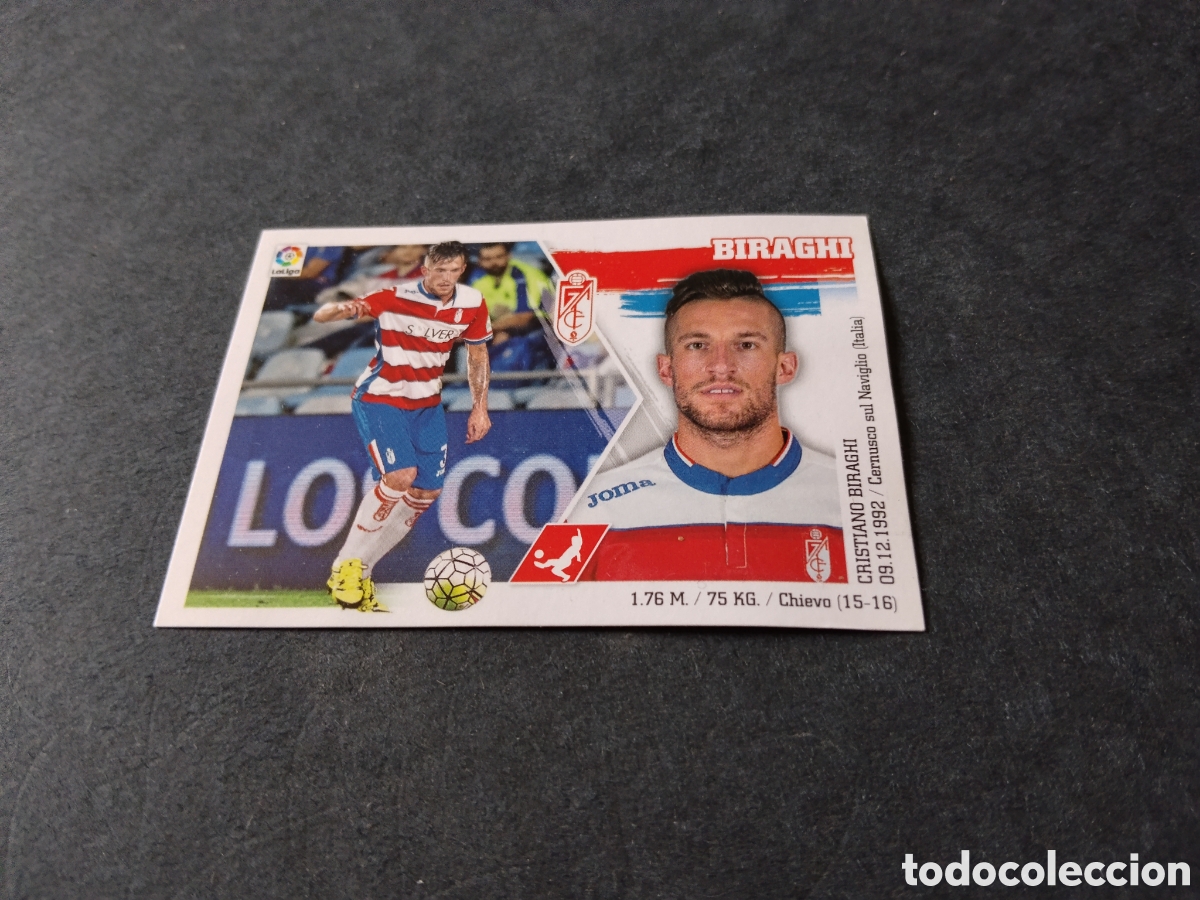 Cromos de f&uacute;tbol: Cromo futbol 2015-16 Biraghi, granada