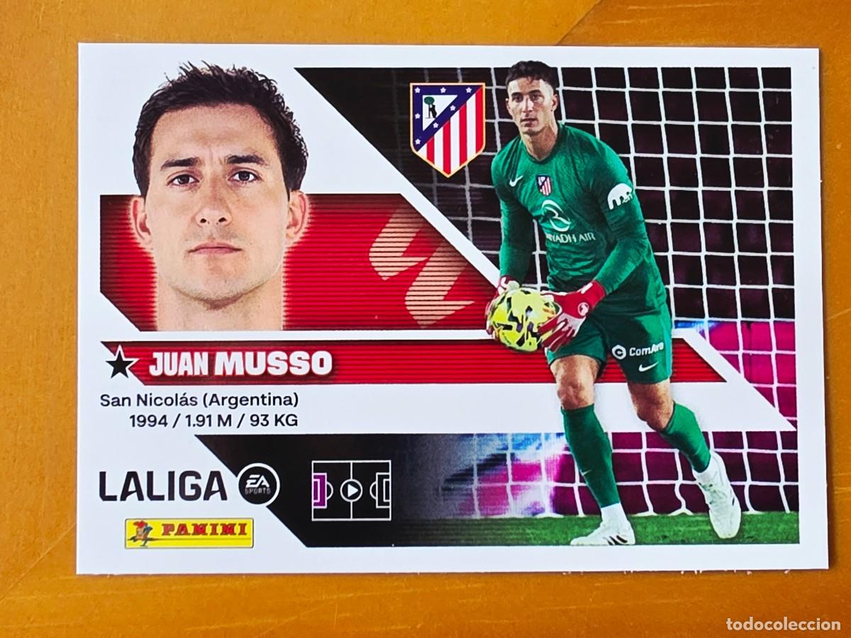 Figurine di Calcio: 4 Juan Musso, Atl&eacute;tico de Madrid, Panini Ediciones Liga Este 2026 2027 26 27 sin pegar