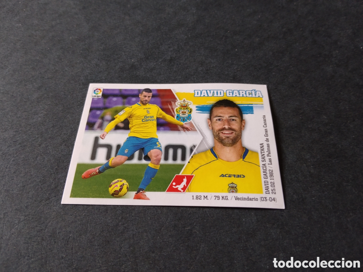Cromos de Futebol: Cromo futbol 2015,16 David Garc&iacute;a, Las Palmas