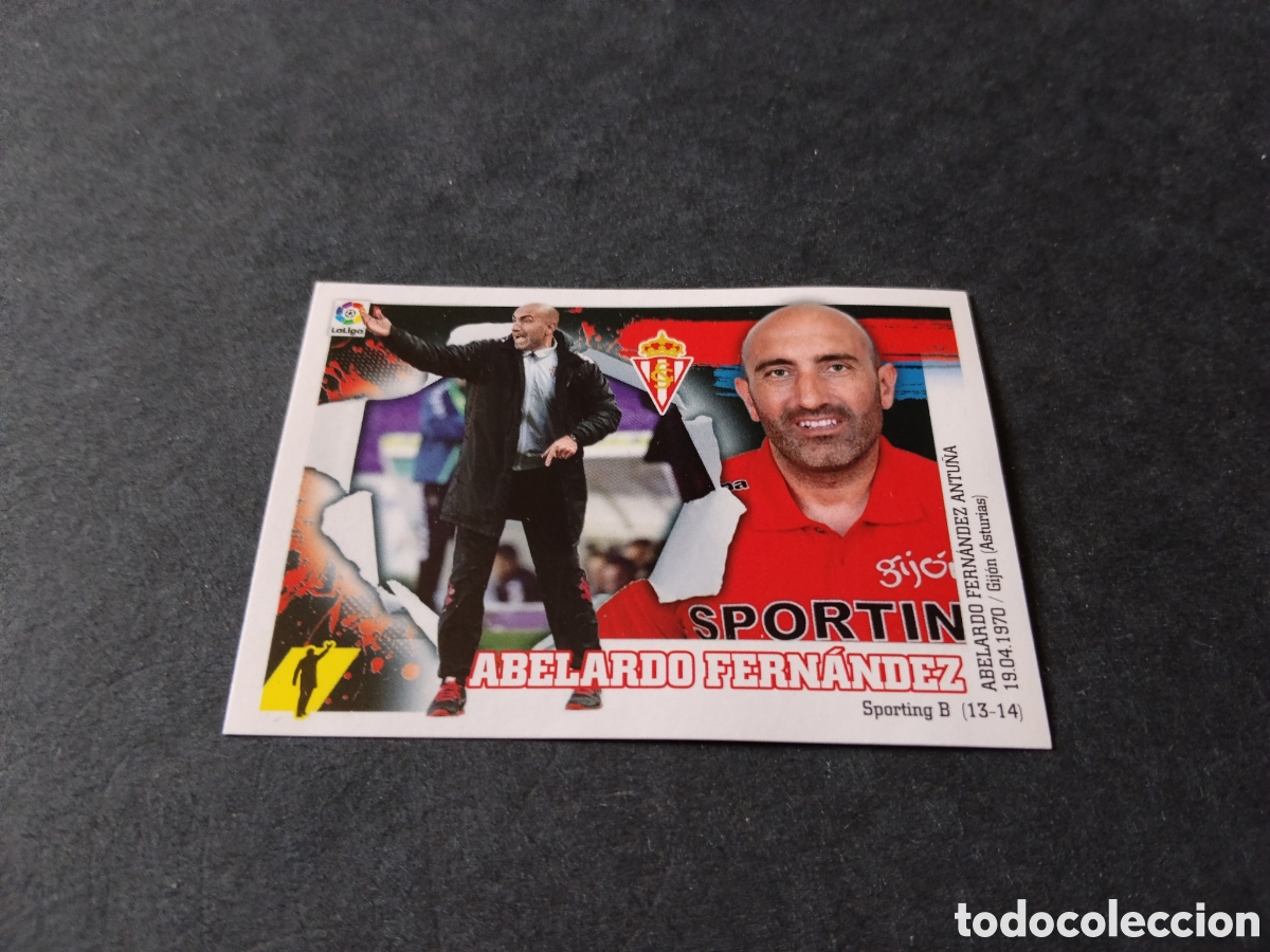 Cromos de f&uacute;tbol: Cromo futbol 2015-16 Abelardo, Sporting de Gij&oacute;n