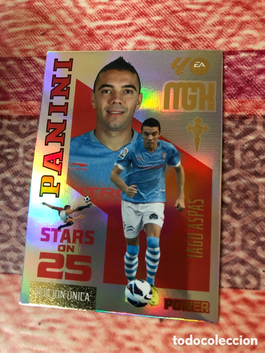 Cromos de f&uacute;tbol: 444P IAGO ASPAS CELTA STARS ON POWER MGK 26 27 PANINI 2026 2027 25 ANIVERSARIO MEGACRACKS