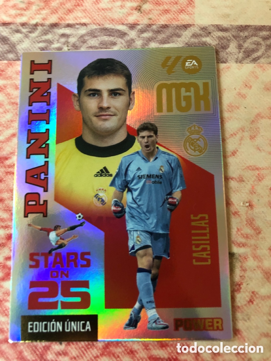 Cromos de f&uacute;tbol: 428P CASILLAS REAL MADRID STARS ON POWER MGK 26 27 PANINI 2026 2027 25 ANIVERSARIO MEGACRACKS