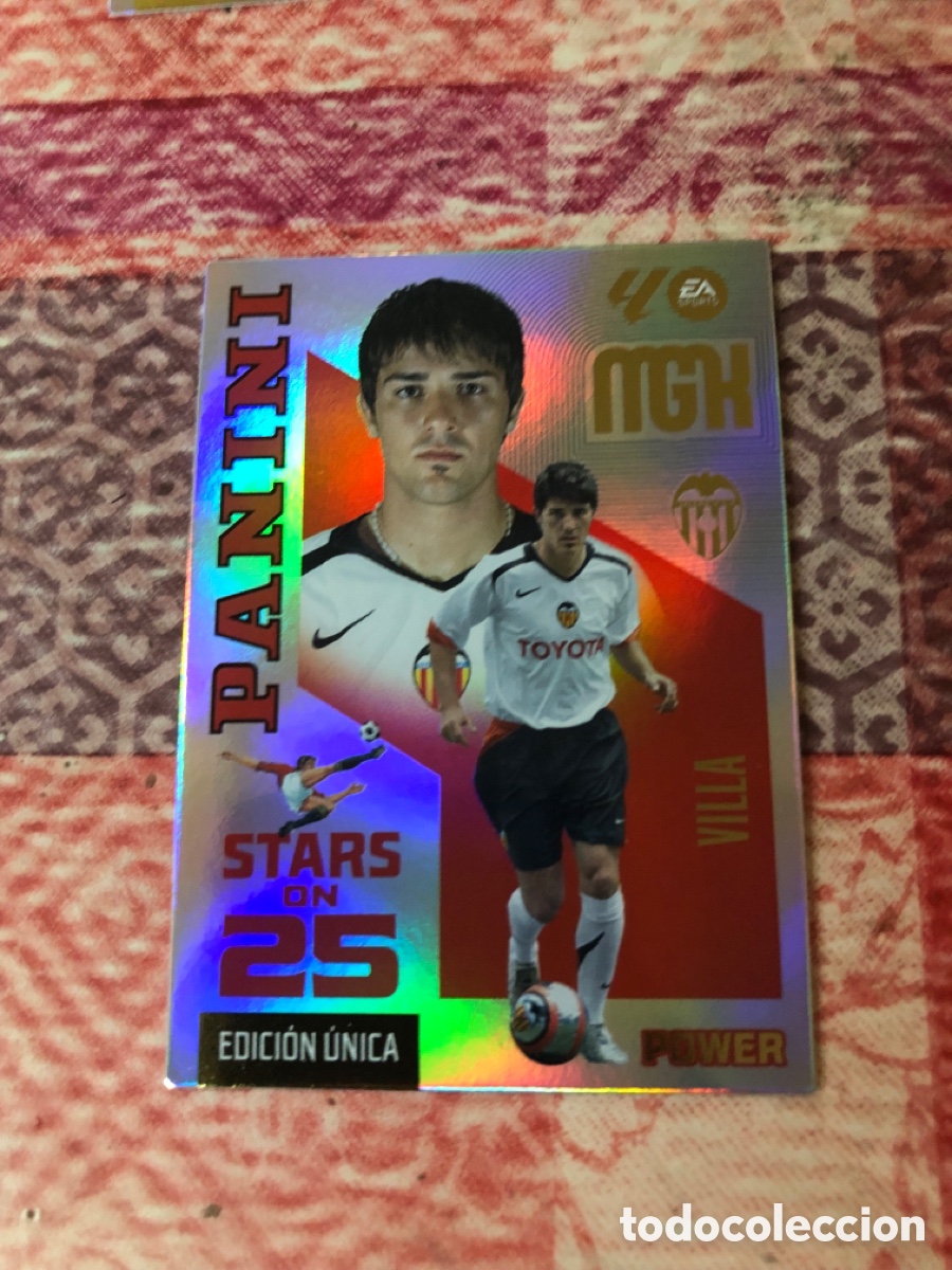 Cromos de f&uacute;tbol: 435 P VILLA VALENCIA STARS ON POWER MGK 26 27 PANINI 2026 2027 25 ANIVERSARIO MEGACRACKS