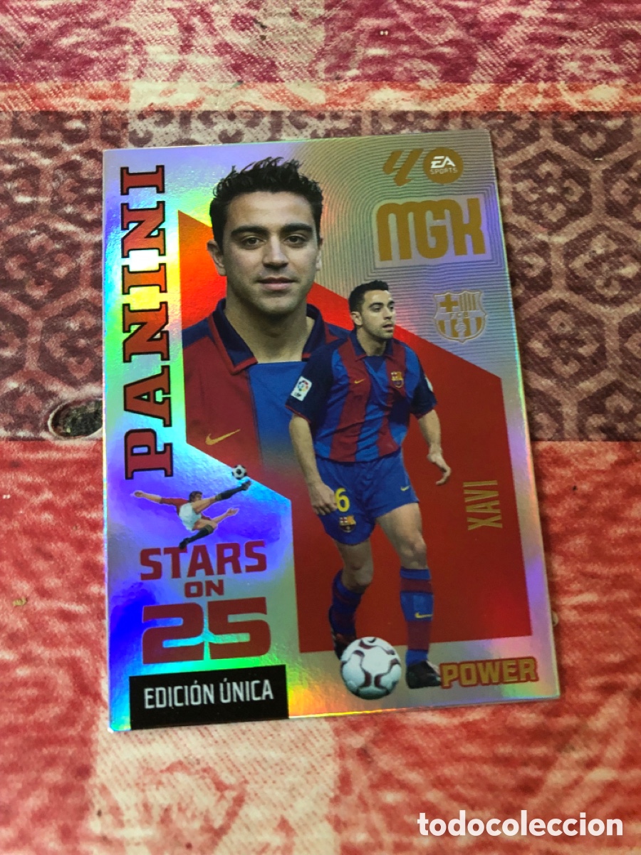 Cromos de f&uacute;tbol: 427P XAVI BARCELONA STARS ON POWER MGK 26 27 PANINI 2026 2027 25 ANIVERSARIO MEGACRACKS