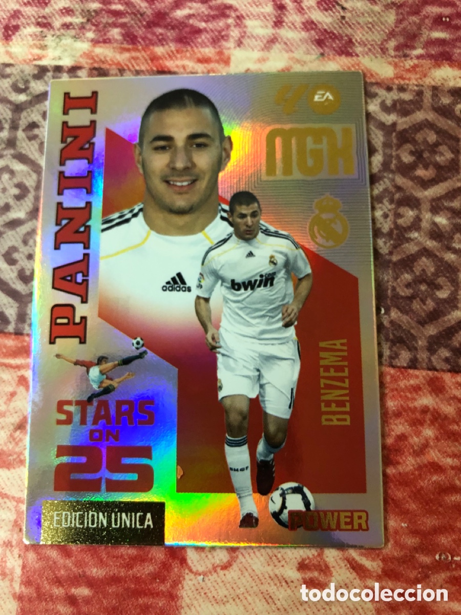Cromos de f&uacute;tbol: 441P BENZEMA REAL MADRID STARS ON POWER MGK 26 27 PANINI 2026 2027 25 ANIVERSARIO MEGACRACKS