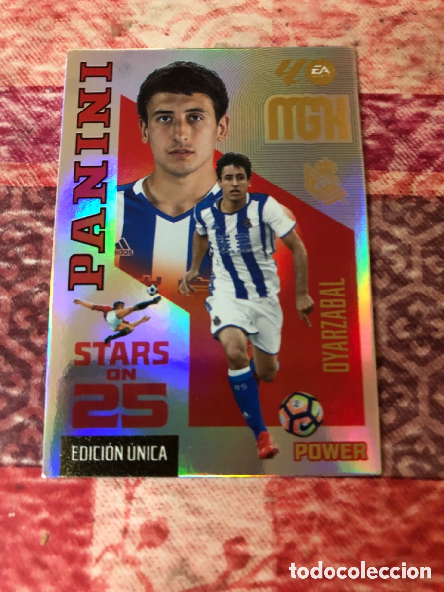 Cromos de f&uacute;tbol: 446P OYARZABAL REAL SOCIEDAD STARS ON POWER MGK 26 27 PANINI 2026 2027 25 ANIVERSARIO MEGACRACKS