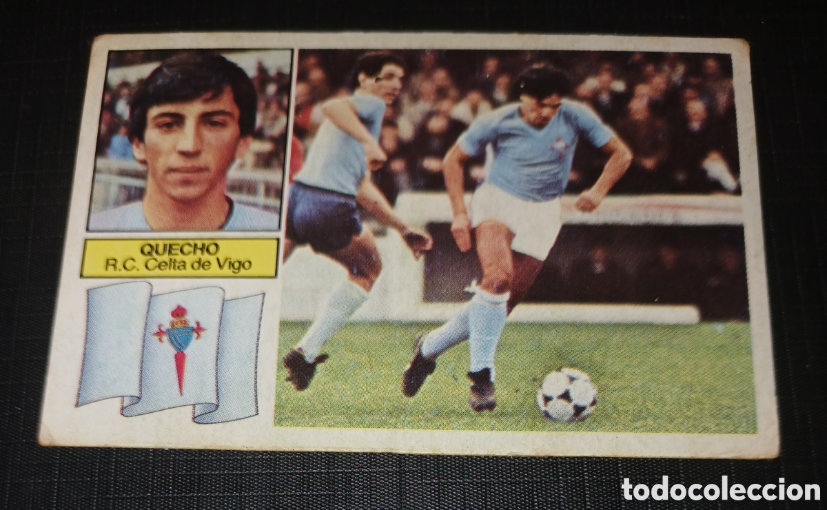Cromos de f&uacute;tbol: Cromo Quecho R.C. Celta de Vigo Ed. Este Liga 1982 1983 82-83 Sin pegar, nunca pegado