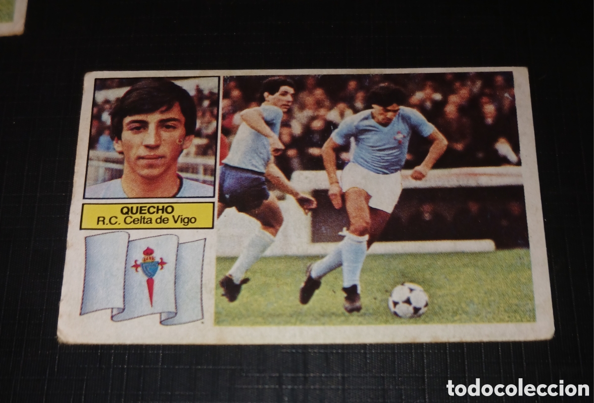 Cromos de f&uacute;tbol: Cromo Quecho R.C. Celta de Vigo Ed. Este Liga 1982 1983 82-83 Sin pegar, nunca pegado