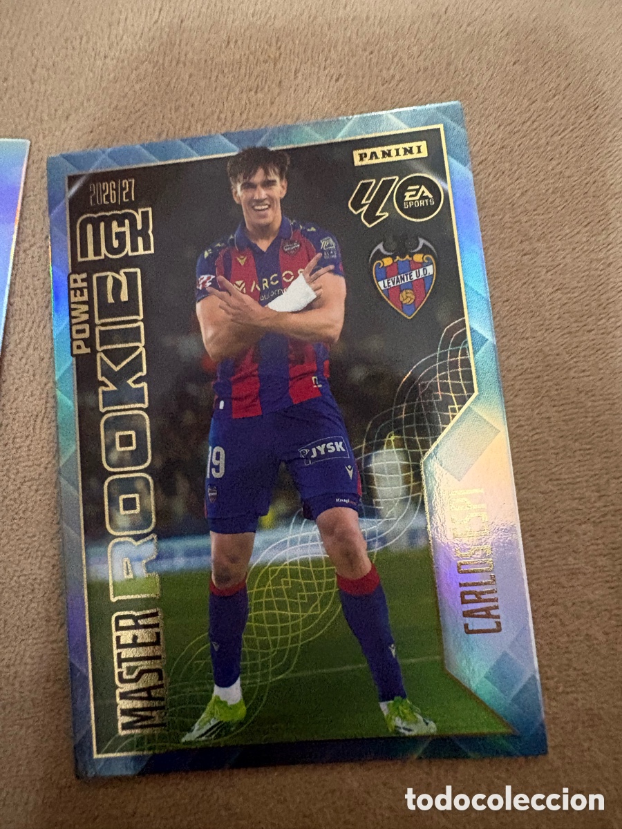 Cromos de f&uacute;tbol: Carlos Espi Master Rookie Power Megacracks 2026 2027 Edici&oacute;n Unica Box Premium 26 27