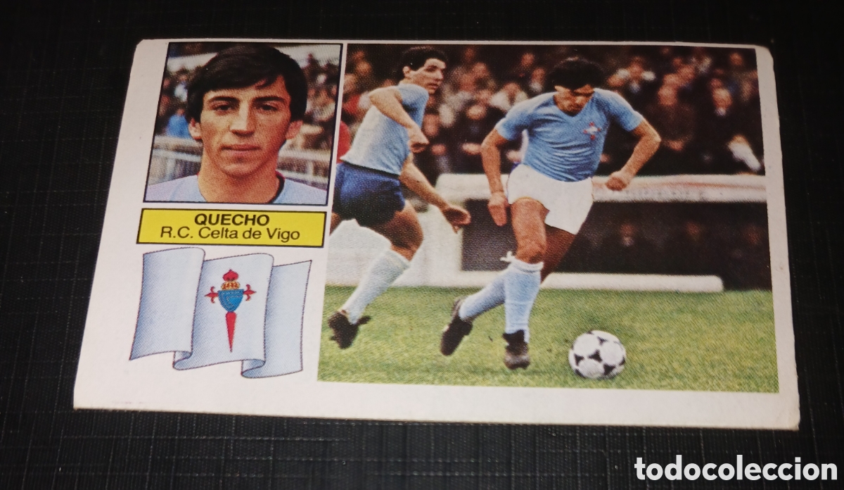 Cromos de f&uacute;tbol: Cromo Quecho R.C. Celta de Vigo Ed. Este Liga 1982 1983 82-83 Sin pegar, nunca pegado