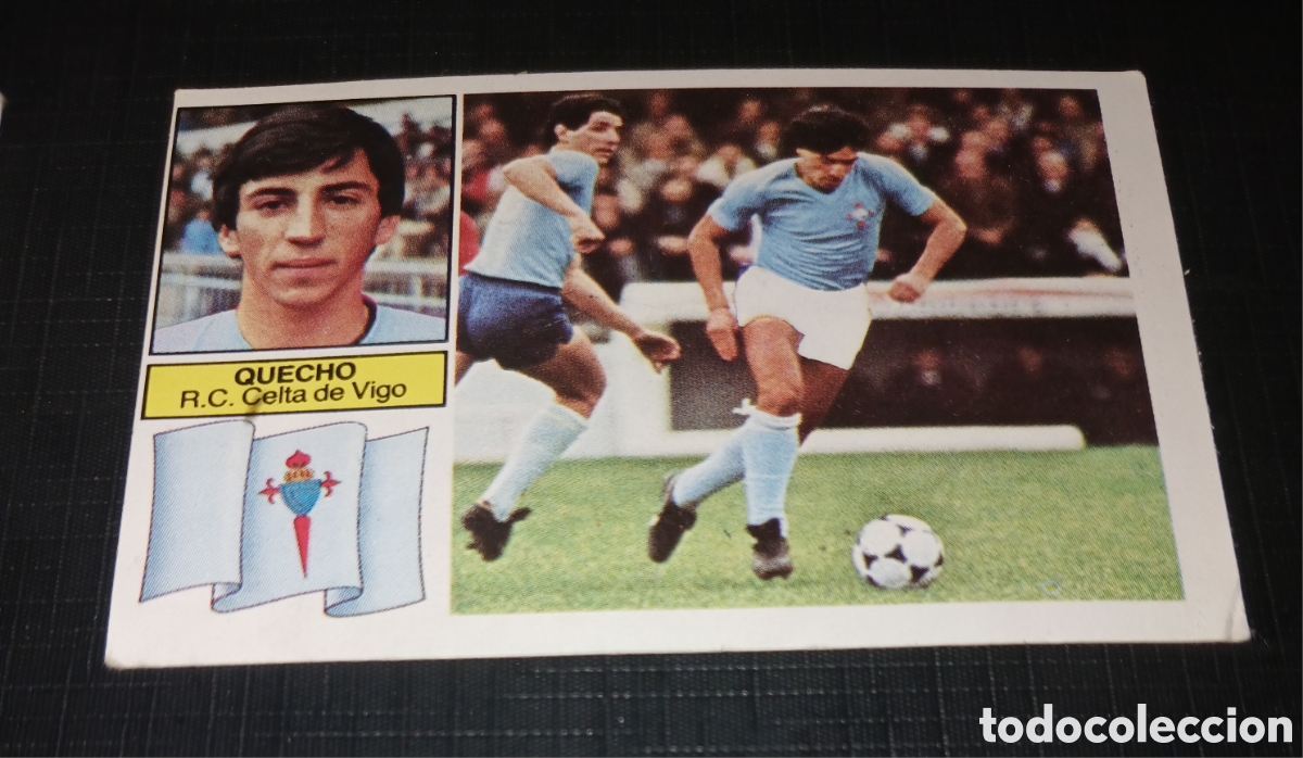 Cromos de f&uacute;tbol: Cromo Quecho R.C. Celta de Vigo Ed. Este Liga 1982 1983 82-83 Sin pegar, nunca pegado