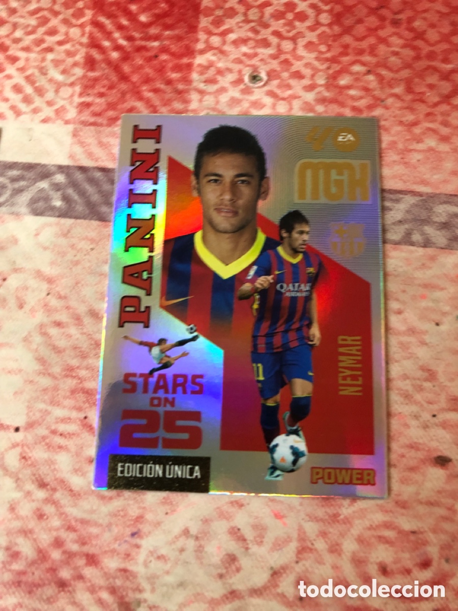 Cromos de f&uacute;tbol: 446P NEYMAR BARCELONA STARS ON POWER MGK 26 27 PANINI 2026 2027 25 ANIVERSARIO MEGACRACKS