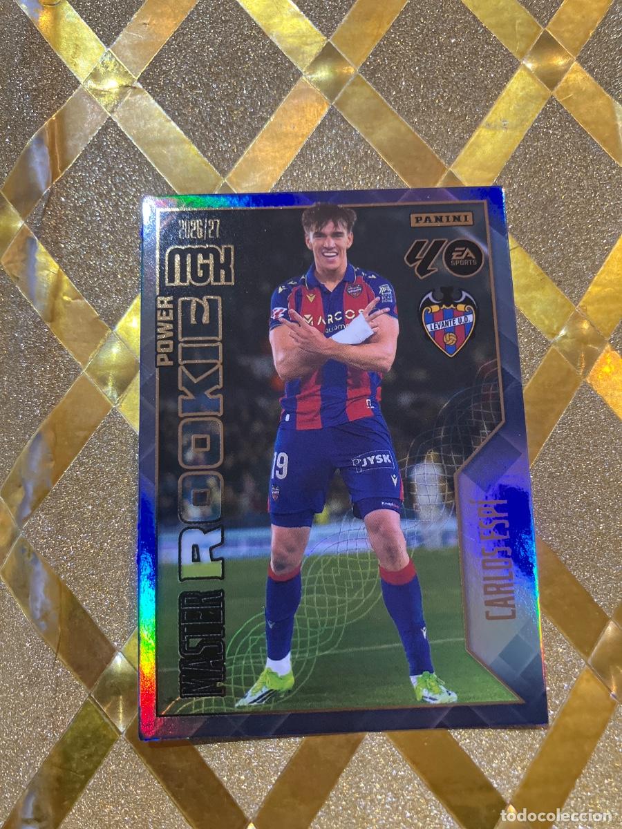 Fu&szlig;ball-Sticker: CROMO FUTBOL NUMERO 408 CARLOS ESPI LEVANTE MASTER ROOKIE POWE LIGA 2026 2027 MEGACRAKS MGK PANINI !