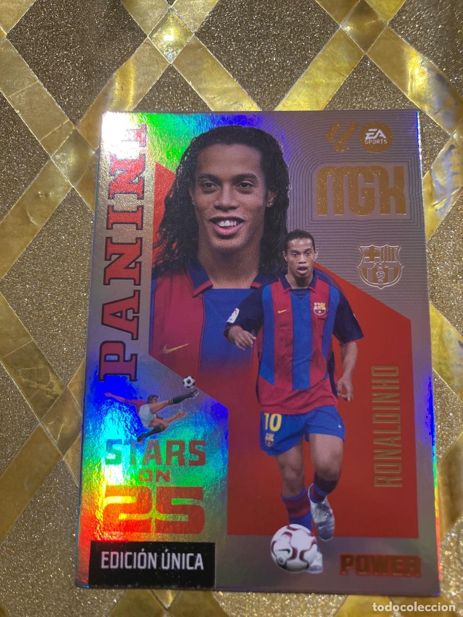 Fu&szlig;ball-Sticker: CROMO DE FUTBOL NUMERO 436 RONALDINHO BARCELONA POWER STARS LIGA 2026 2027 MEGACRAKS MGK PANINI !