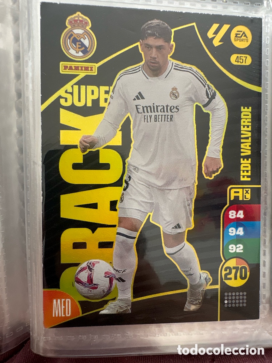 Fu&szlig;ball-Sticker: 459 VALVERDE REAL MADRID SUPERCRACK SUPER CRACK ⚽ LIGA ADRENALYN XL 2025 2026 25 26 ⚽