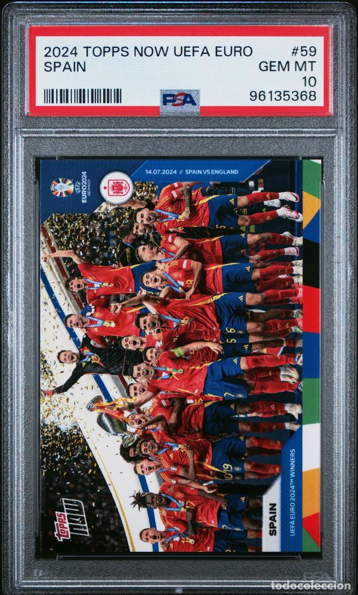 Cromos de f&uacute;tbol: Espa&ntilde;a #59 Espa&ntilde;a Topps Now UEFA EURO 2024 PSA 10