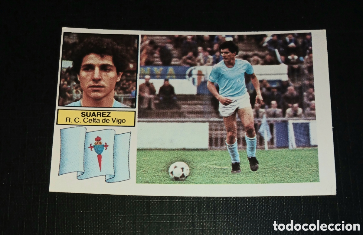 Cromos de f&uacute;tbol: Cromo Su&aacute;rez R.C. Celta de Vigo Ed. Este Liga 1982 1983 82-83 Sin pegar, nunca pegado