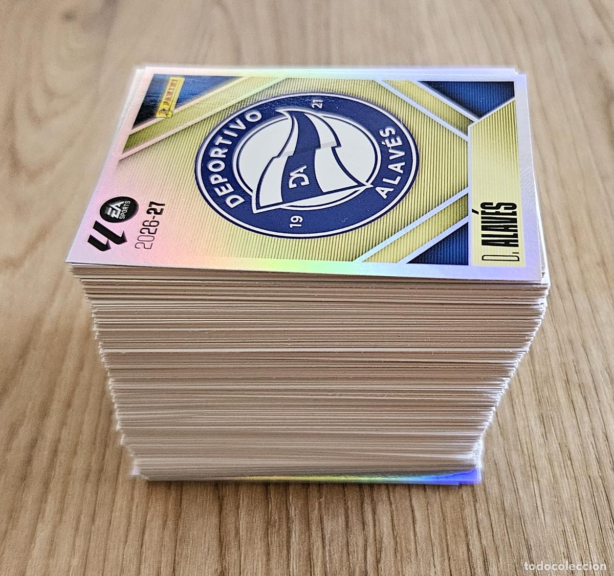 Cromos de f&uacute;tbol: Lote 317 cromos nuevos de Liga Este 2026-2027 26-27 Todos diferentes Sin repetir. Menos 0,14 &euro;/cromo