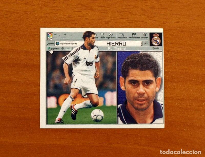 Cromos de f&uacute;tbol: Real Madrid - Hierro - Ediciones Este Liga 2001-2002, 01-02 - Nunca Pegado