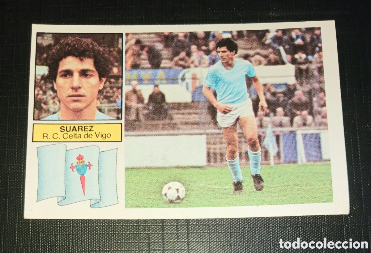 Cromos de f&uacute;tbol: Cromo Su&aacute;rez R.C. Celta de Vigo Ed. Este Liga 1982 1983 82-83 Sin pegar, nunca pegado