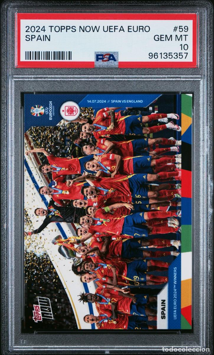 Cromos de f&uacute;tbol: Espa&ntilde;a #59 Espa&ntilde;a Topps Now UEFA EURO 2024 PSA 10