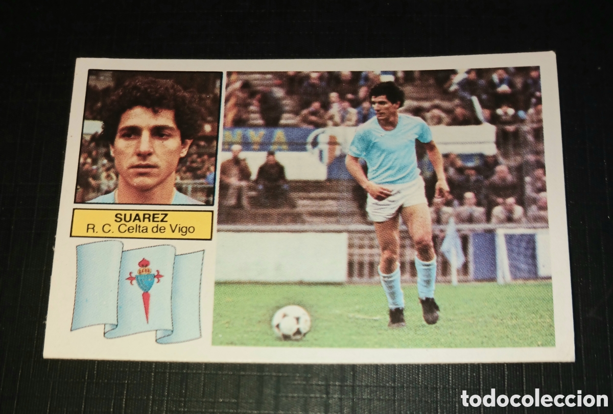 Cromos de f&uacute;tbol: Cromo Su&aacute;rez R.C. Celta de Vigo Ed. Este Liga 1982 1983 82-83 Sin pegar, nunca pegado