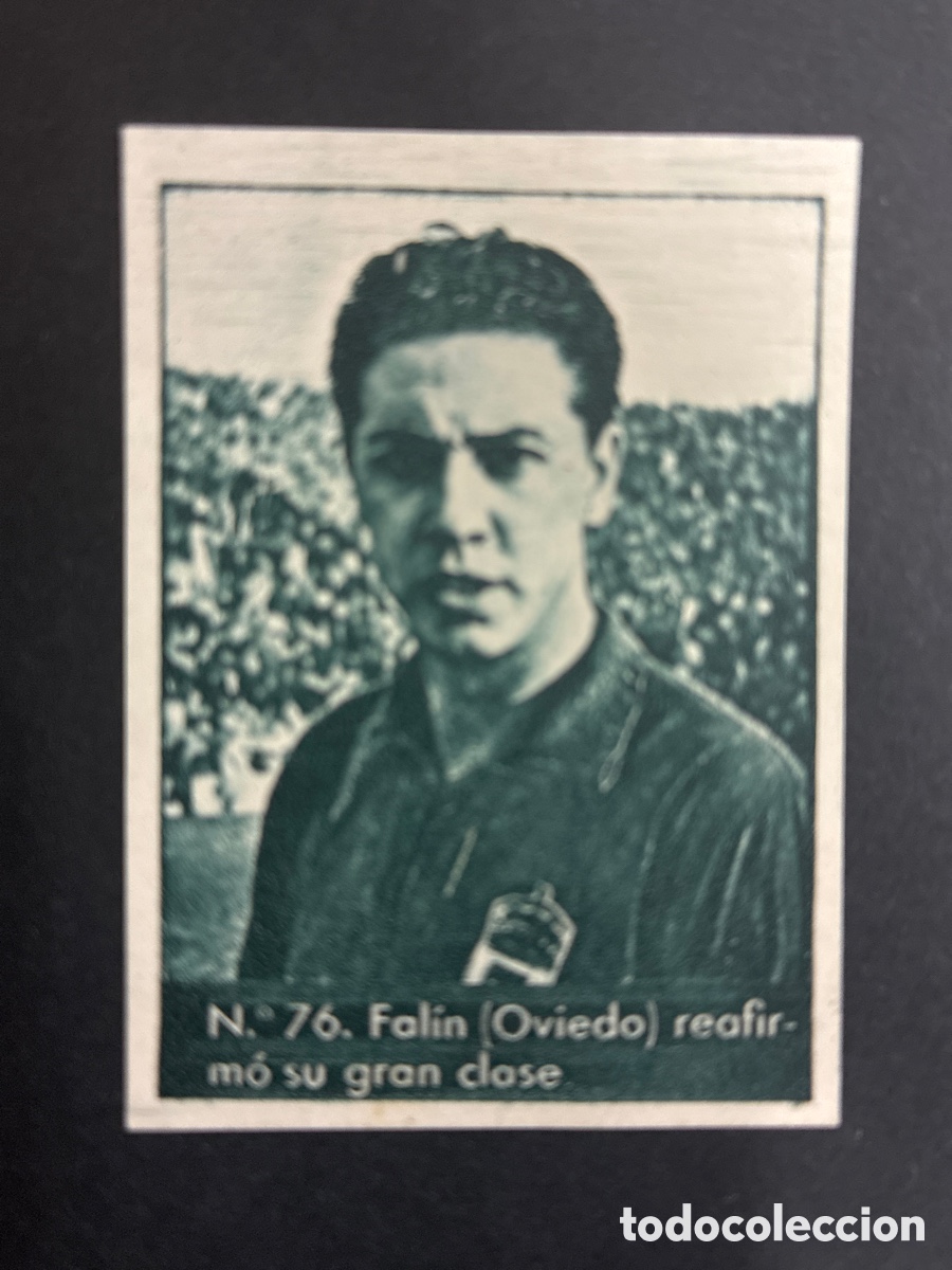 Cromos de f&uacute;tbol: CROMO FUTBOL SIN PEGAR COLECCION TORNEO NACIONAL DE LIGA BRUGUERA 1953 N&ordm; 76 FALIN OVIEDO