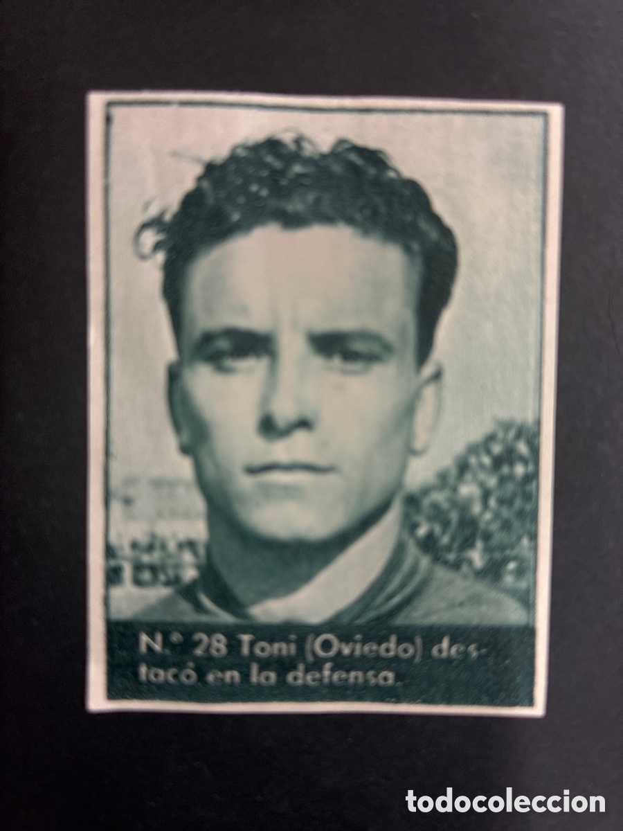 Fu&szlig;ball-Sticker: CROMO FUTBOL SIN PEGAR COLECCION TORNEO NACIONAL DE LIGA BRUGUERA 1953 N&ordm; 28 TONI OVIEDO