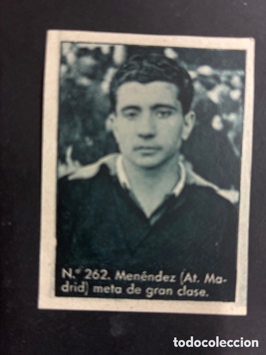 Fu&szlig;ball-Sticker: CROMO FUTBOL SIN PEGAR COLECCION TORNEO NACIONAL DE LIGA BRUGUERA 1953 N&ordm; 262 MENENDEZ AT MADRID