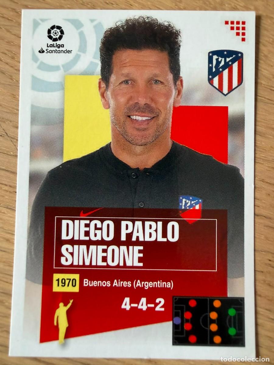 Cromos de f&uacute;tbol: 1 SIMEONE ENTRENADOR ATLETICO MADRID 20 21 2020 2021 LIGA SANTANDER COLECCIONES ESTE SIN PEGAR