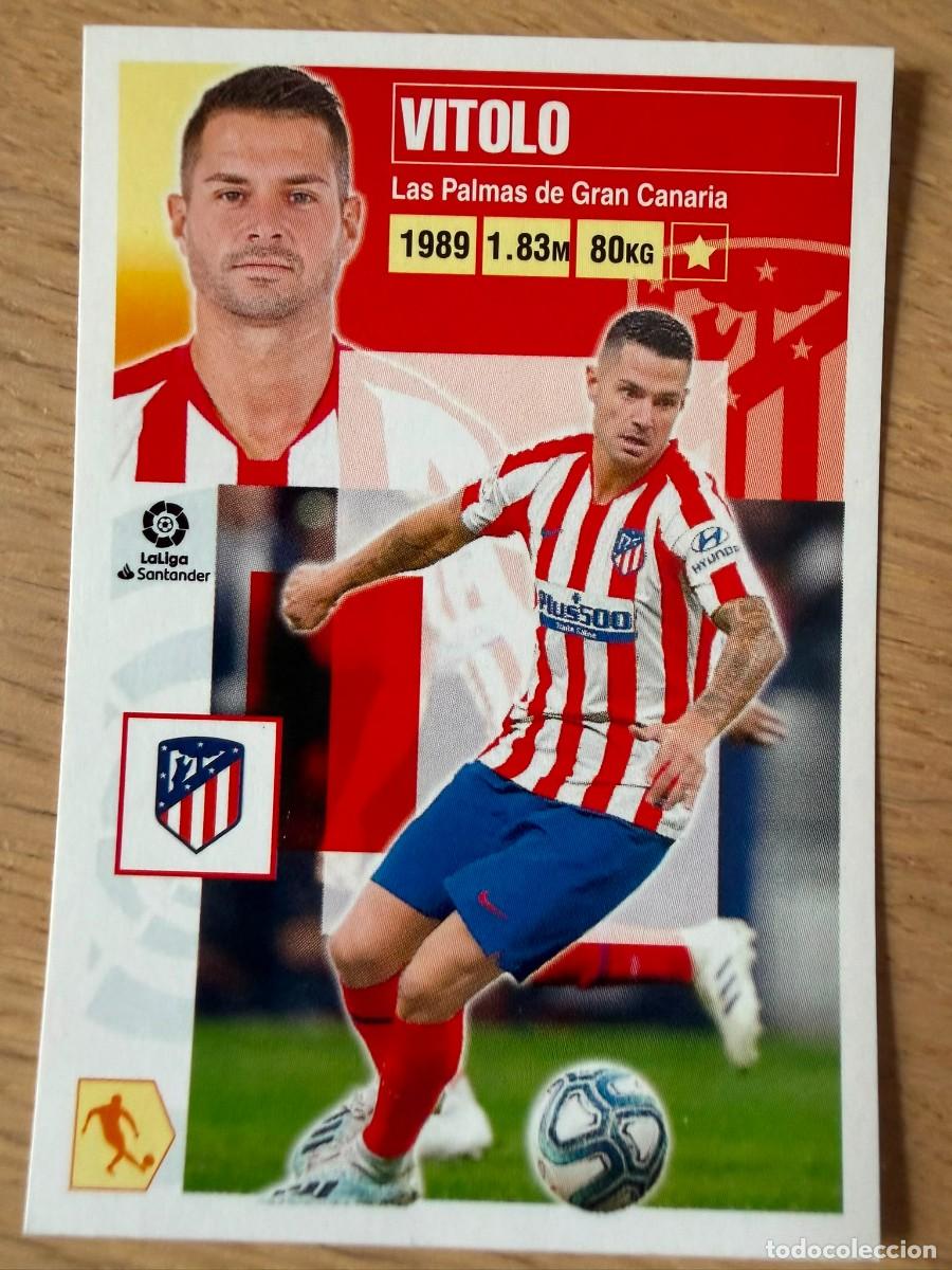 Cromos de f&uacute;tbol: 14B 14 B VITOLO ATLETICO MADRID 20 21 2020 2021 LIGA SANTANDER COLECCIONES ESTE SIN PEGAR STICKER