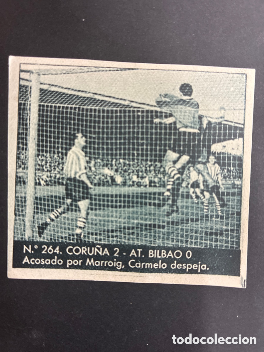 Cromos de f&uacute;tbol: CROMO FUTBOL SIN PEGAR COLECCION LIGA 1953 BRUGUERA 1953 N&ordm; 264 CORU&Ntilde;A - AT BILBAO
