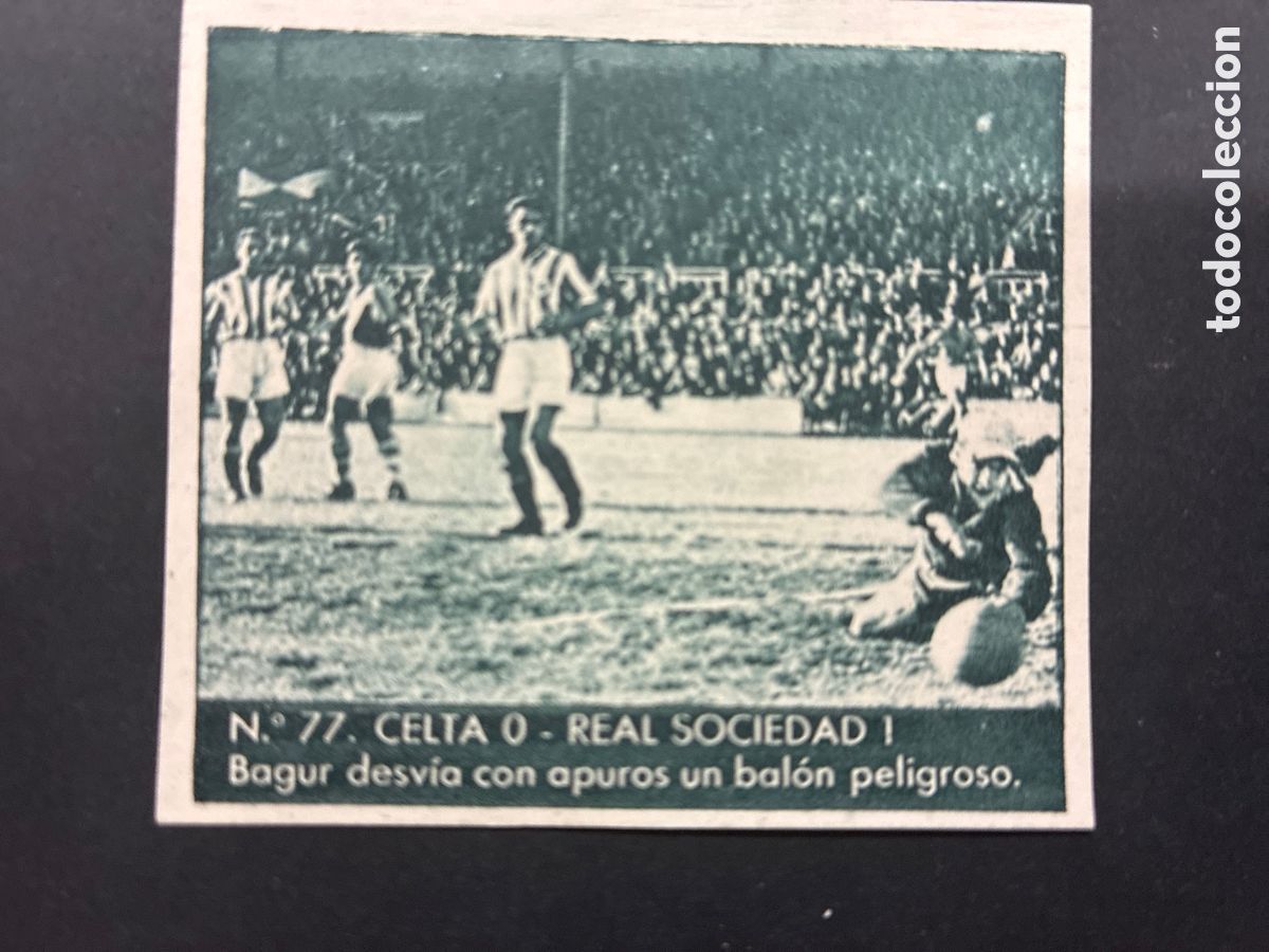 Cromos de f&uacute;tbol: LCROMO FUTBOL SIN PEGAR COLECCION LIGA 1953 BRUGUERA 1953 N&ordm; 77 CELTA - R. SOCIEDAD
