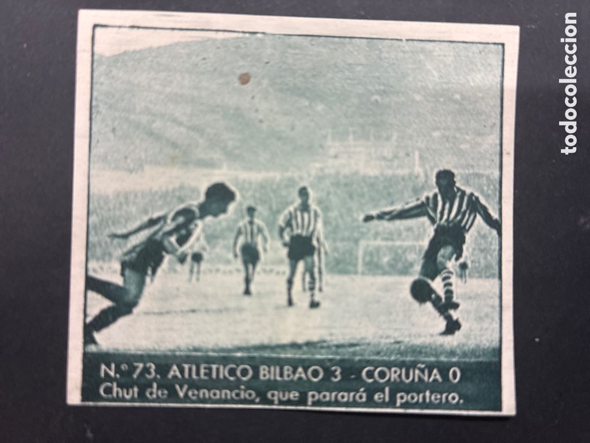 Cromos de f&uacute;tbol: LCROMO FUTBOL SIN PEGAR COLECCION LIGA 1953 BRUGUERA 1953 N&ordm; 73 AT BILBAO - CORU&Ntilde;A