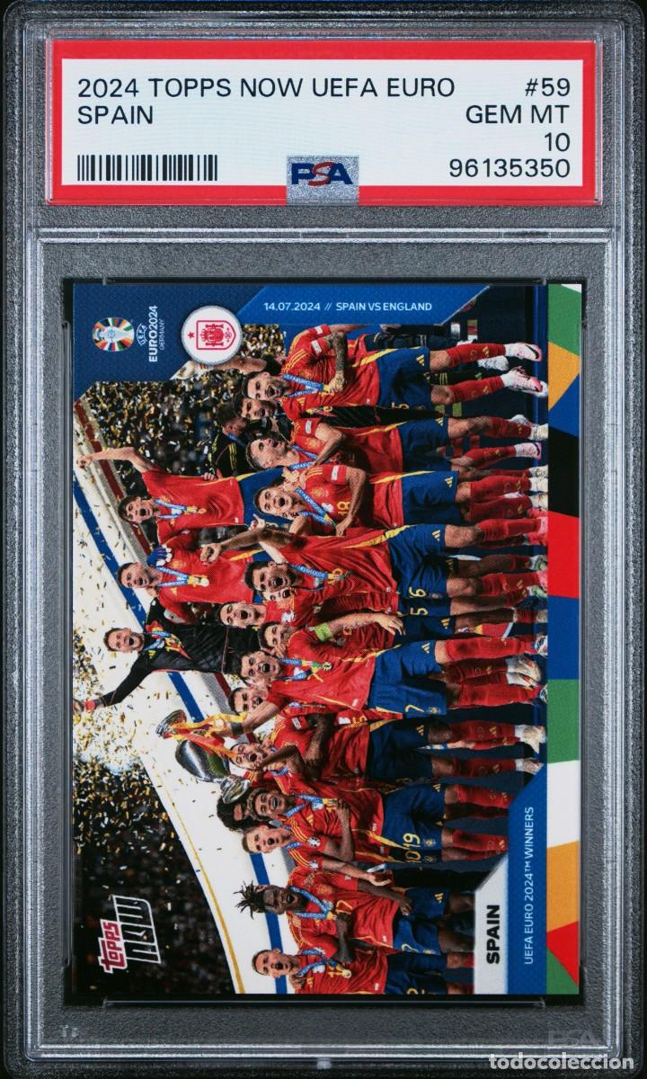 Cromos de f&uacute;tbol: Espa&ntilde;a #59 Espa&ntilde;a Topps Now UEFA EURO 2024 PSA 10