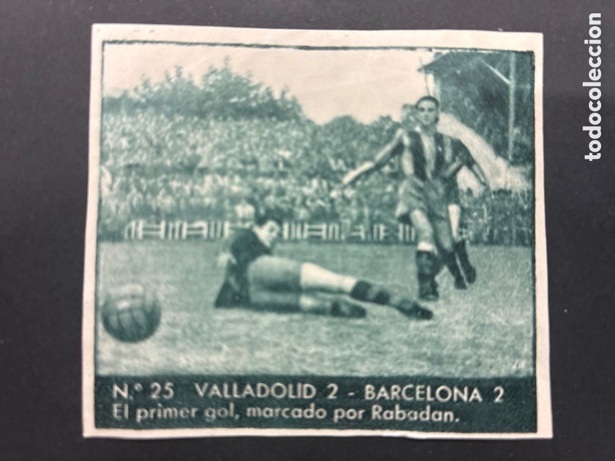 Cromos de f&uacute;tbol: LCROMO FUTBOL SIN PEGAR COLECCION LIGA 1953 BRUGUERA 1953 N&ordm; 25 VALLADOLID - OVIEDO