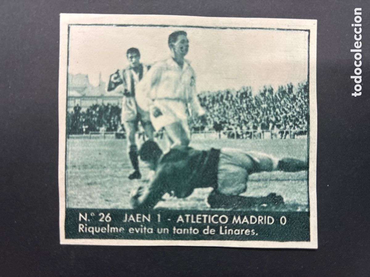 Cromos de f&uacute;tbol: LCROMO FUTBOL SIN PEGAR COLECCION LIGA 1953 BRUGUERA 1953 N&ordm; 26 JAEN - AT MADRID