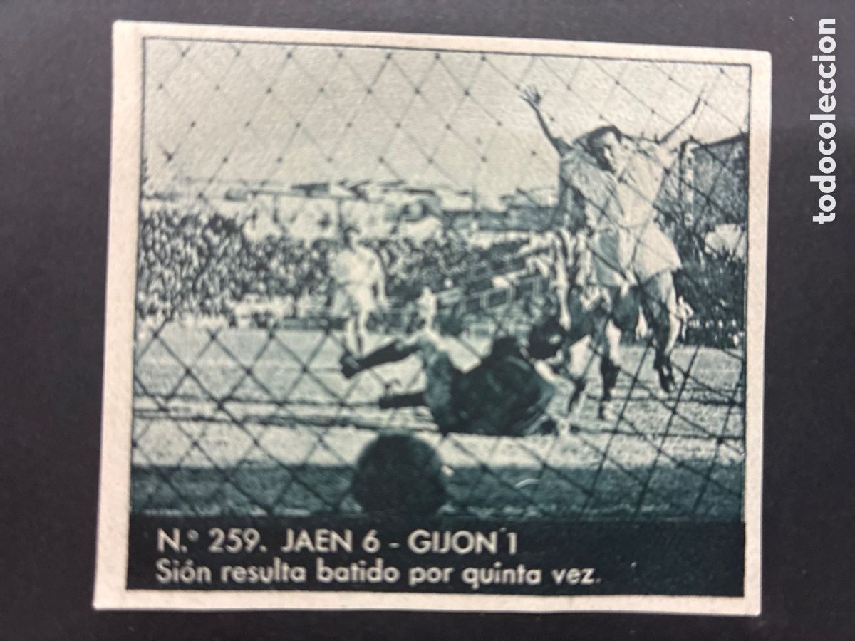 Cromos de f&uacute;tbol: LCROMO FUTBOL SIN PEGAR COLECCION LIGA 1953 BRUGUERA 1953 N&ordm; 259 JAEN - GIJON