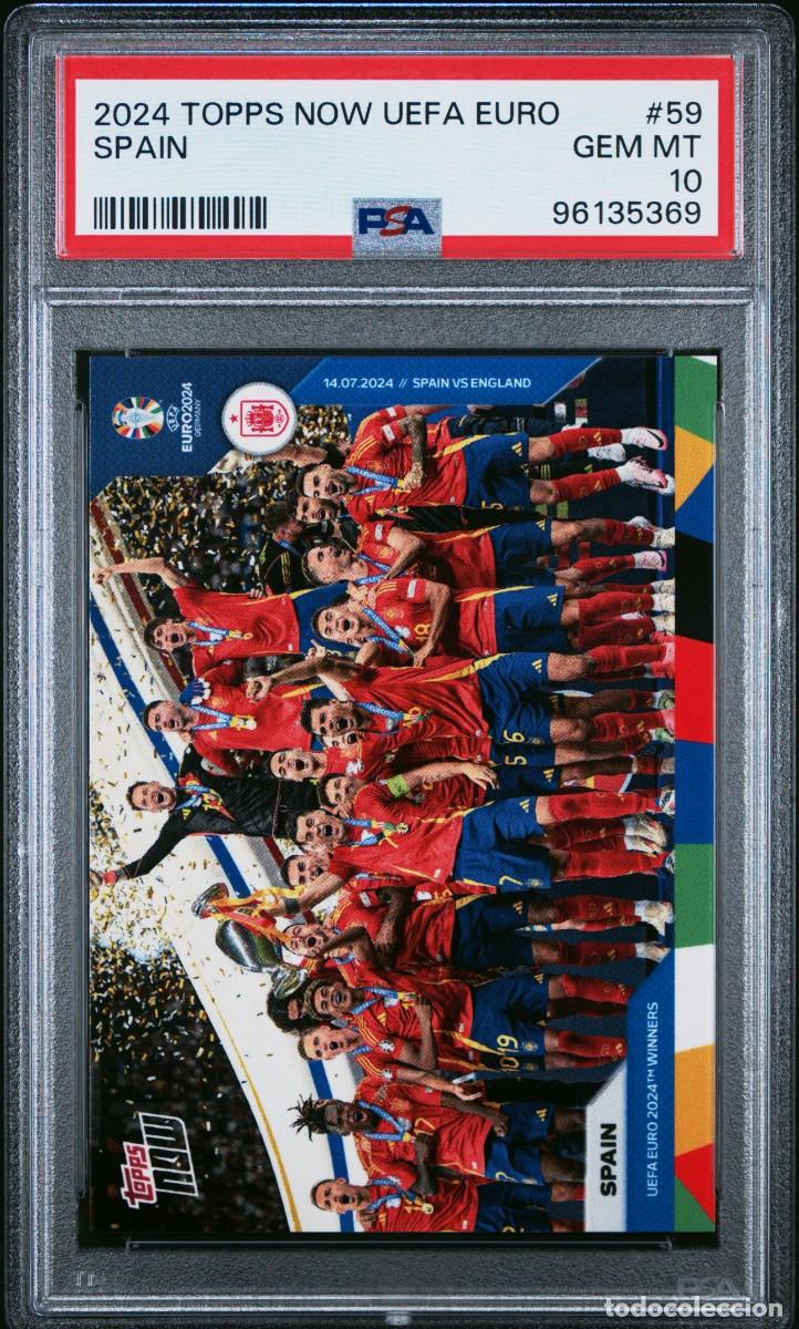 Cromos de f&uacute;tbol: Espa&ntilde;a #59 Espa&ntilde;a Topps Now UEFA EURO 2024 PSA 10