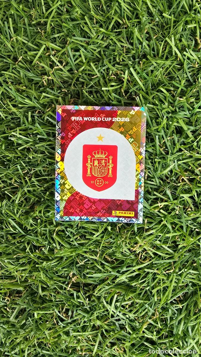 Cromos de f&uacute;tbol: Escudo 1 Espa&ntilde;a Mundial 2026 cromo sticker Panini