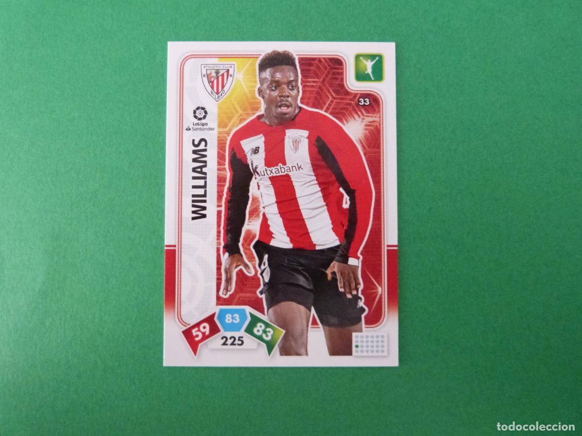 Cromos de f&uacute;tbol: TRADING CARD FUTBOL WILLIAMS ATH.BILBAO N&ordm; 33 LIGA ADRENALYN XL 2019-2020/19-20 PANINI