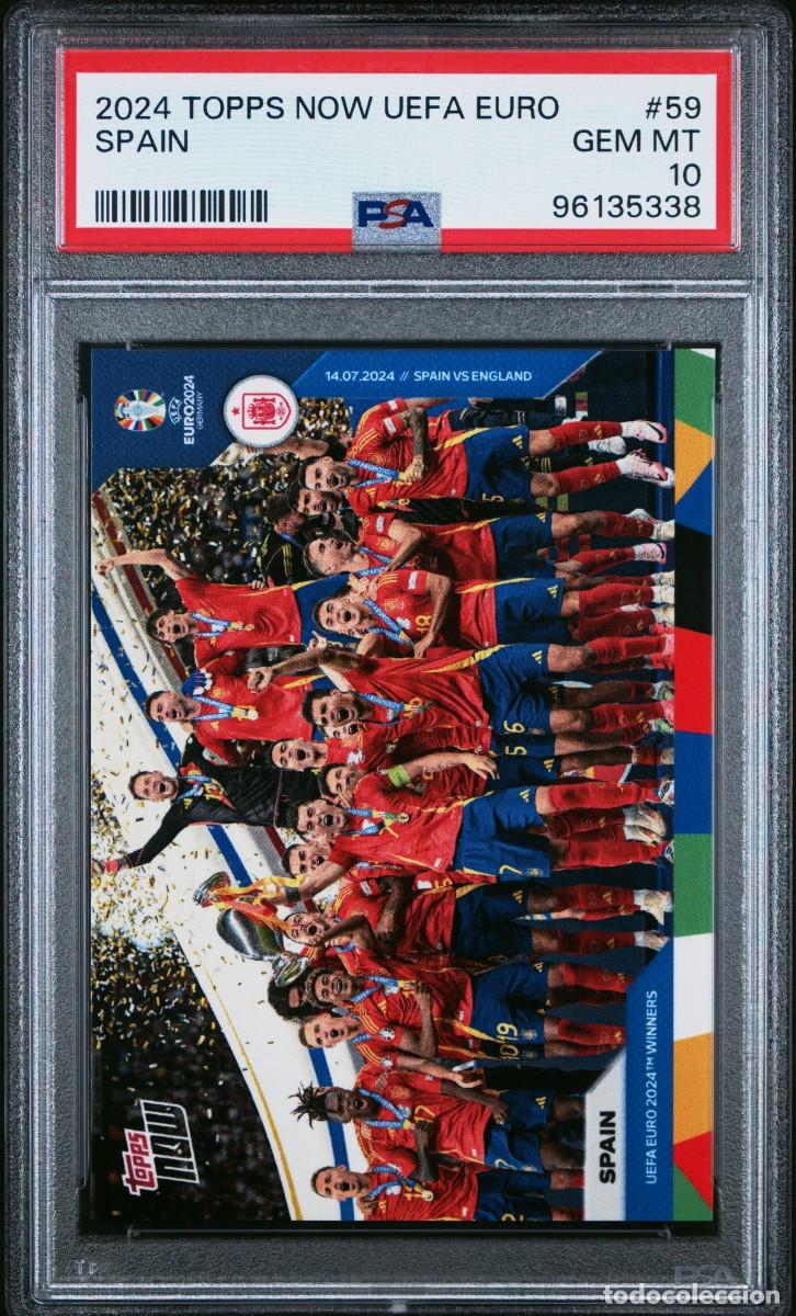 Cromos de f&uacute;tbol: Espa&ntilde;a #59 Espa&ntilde;a Topps Now UEFA EURO 2024 PSA 10