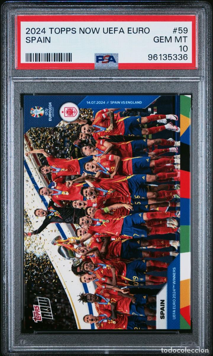 Cromos de f&uacute;tbol: Espa&ntilde;a #59 Espa&ntilde;a Topps Now UEFA EURO 2024 PSA 10