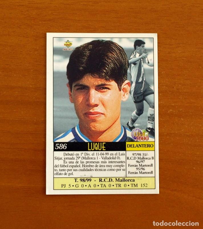 Cromos de Futebol: M&aacute;laga - N&ordm; 586, Luque - &Uacute;ltima Hora - Las Fichas de Liga Mundicromo 1999-2000, 99-00