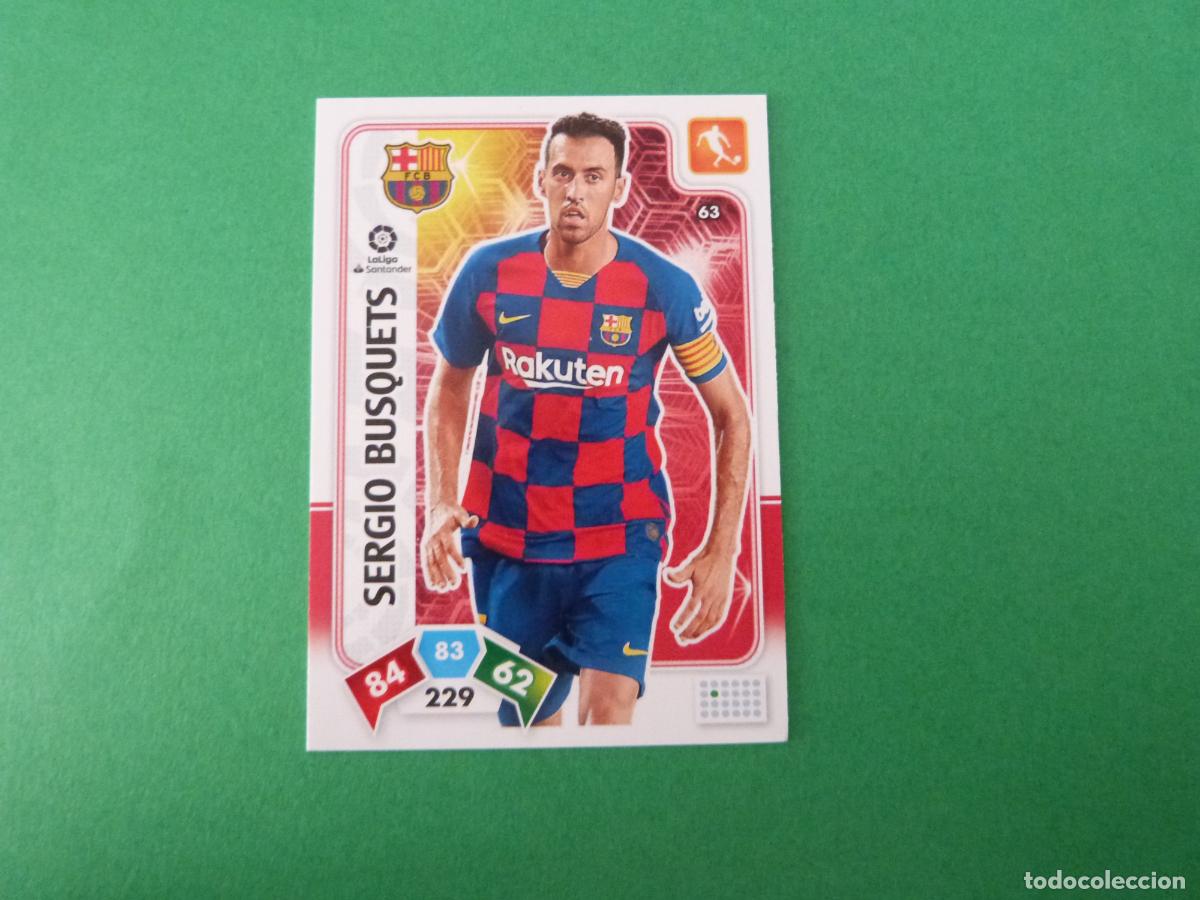 Figurine di Calcio: TRADING CARD FUTBOL BUSQUETS F.C.BARCELONA N&ordm; 63 LIGA ADRENALYN XL 2019-2020/19-20 PANINI