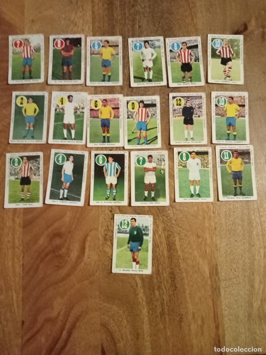 Cromos de f&uacute;tbol: 19 CARTAS CROMO f&uacute;tbol NAIPE ASES Y ESTRELLAS EDITORIAL FHER A&Ntilde;O 1969.