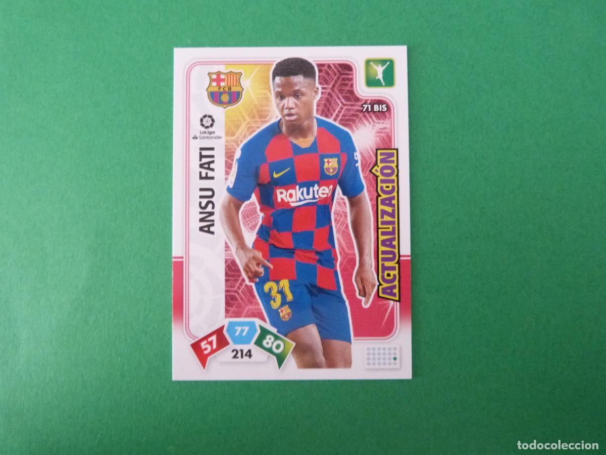Figurine di Calcio: TRADING CARD FUTBOL ANSU FATI F.C.BARCELONA N&ordm; 71 BIS LIGA ADRENALYN XL 2019-2020/19-20 PANINI