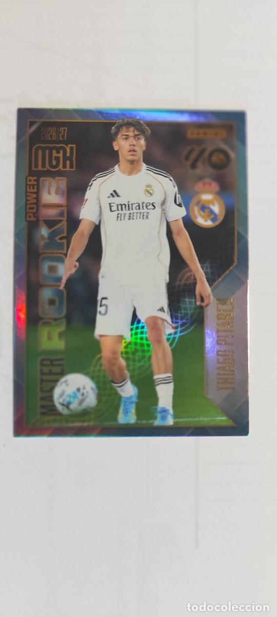 Cromos de f&uacute;tbol: MEGACRACKS 26/27 CARD MASTER ROOKIE POWER THIAGO PITARCH REAL MADRID # 419P PANINI