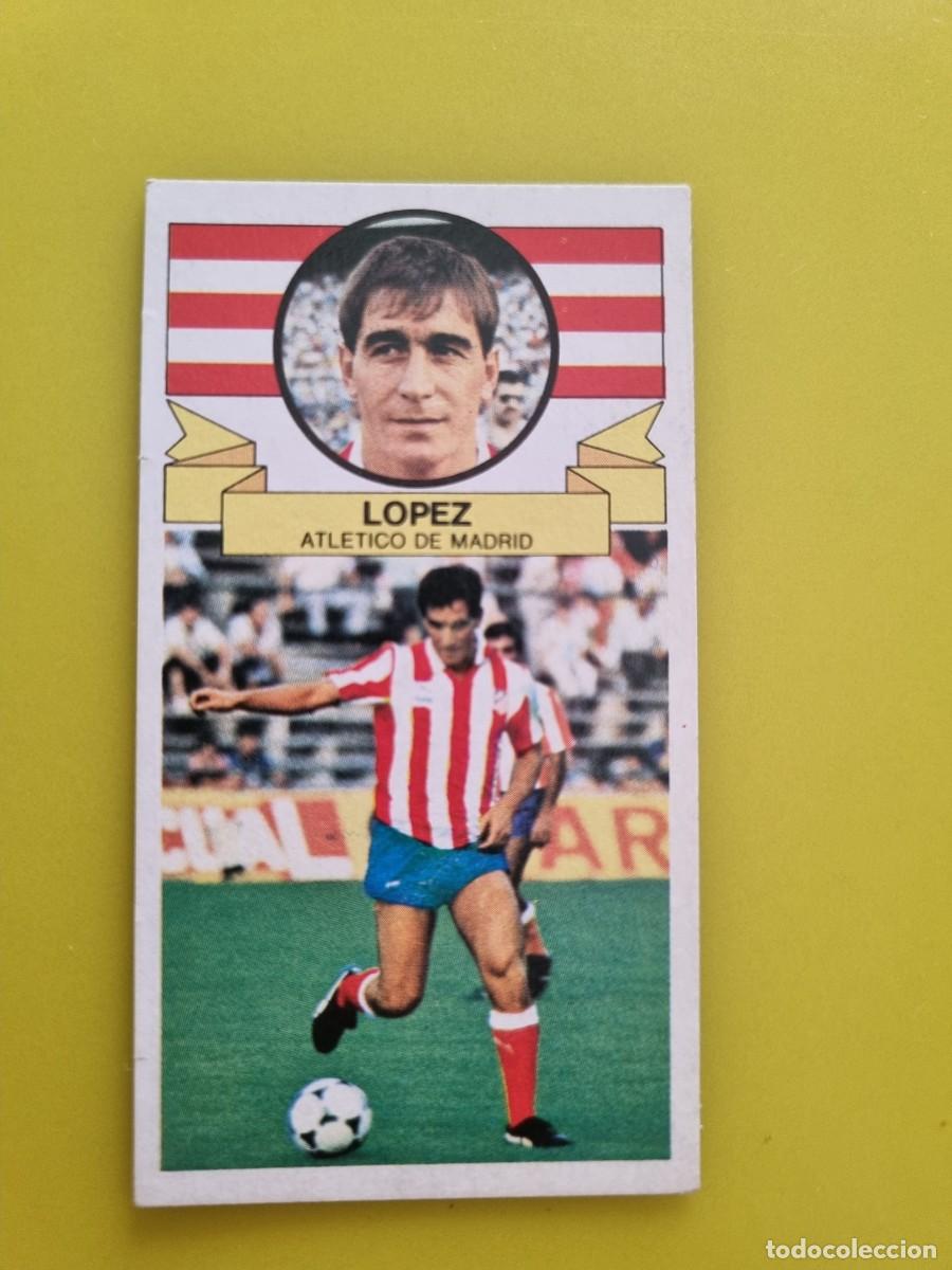 Cromos de f&uacute;tbol: ESTE 85 86 1985 1986 NUNCA PEGADO SIN PEGAR LOPEZ ATL DE MADRID N&ordm;3 UTIMOS FICHAJES AR826